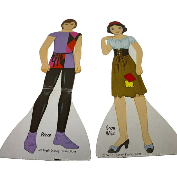 Vintage 1979 Walt Disney Snow White & The Prince Paper Dolls Kit Two Dolls & 23- - Picture 6 of 11